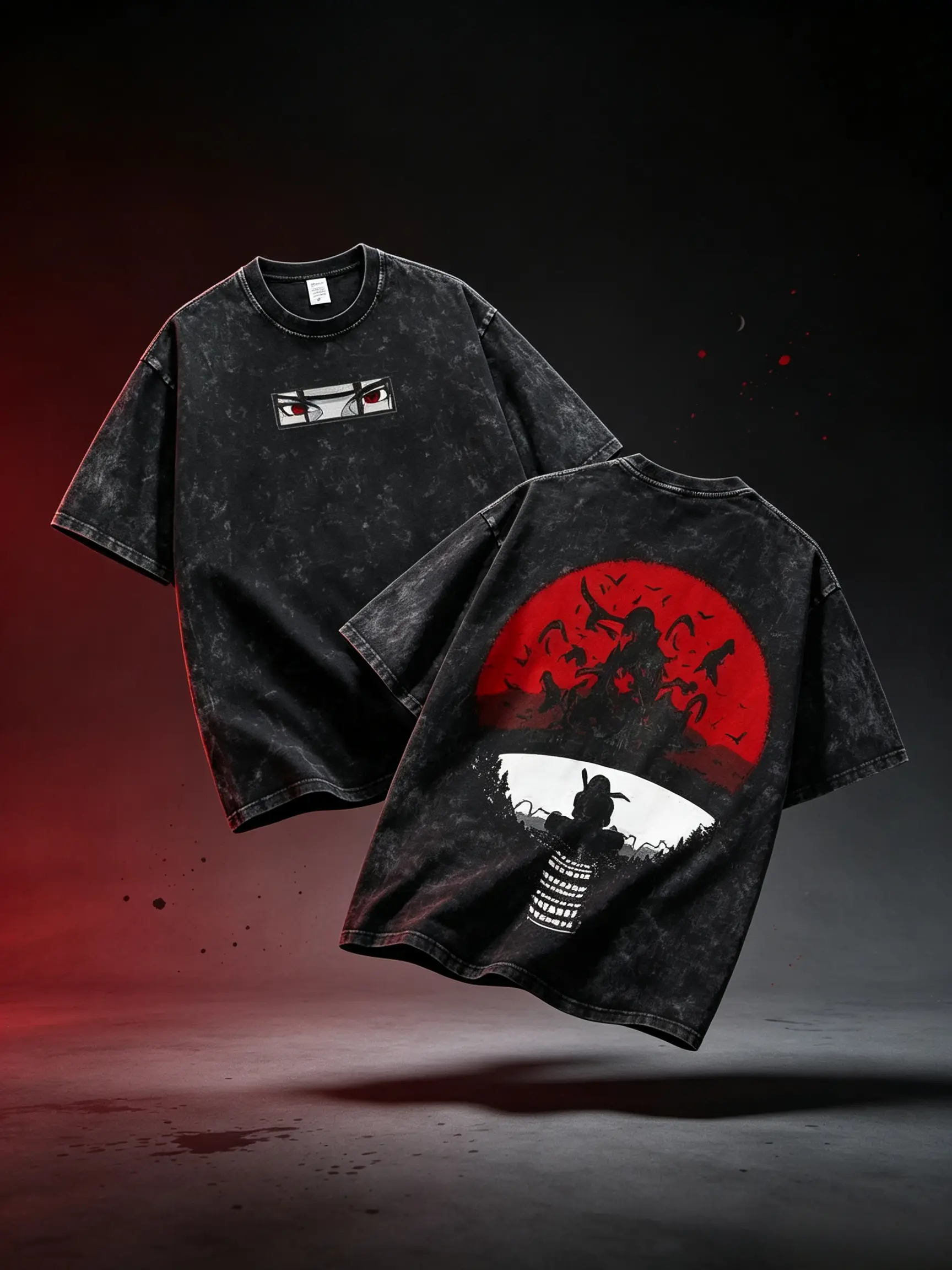 Retro Vintage Limited Uchiha Itachi the Betrayer - Naruto Anime Double Printed Washed Tee Unisex couple T-shirts Oversize Anime Manga Lightweight Cotton T-Shirt Anime Fan Anime Lover Unisex Casual Streetwear Manga Graphic Tee anime manga-style graphics