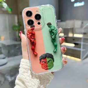Hot Selling Anime Elements Apple 4/15/16/17 Phone Case, Cartoon Anime Hulk Pattern Galaxy S25/S24 Transparent Phone Case, Suitable for iPhone 17/16/15/14/13/12/11 Mini Plus Pro Max Air, Galaxy Anime-themed Apple Phone Cases for S25/24/A16/A55/A56/Ultra/FE