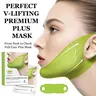 V-Shape Chin Lift Firming Sheet Mask & Neck Patch Set for Adults, 4 Pcs/Box, Collagen-Peptide Infused, Centella Asia, Hydrating Skin Brightening Tightening All Skins Beauty Kit with Double Chin Strap