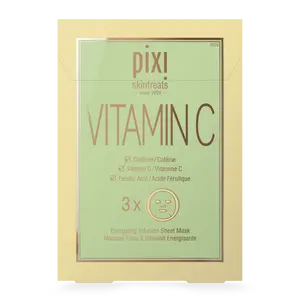 Pixi Vitamin C Sheet Mask - Brightening Face Mask, Pack of 3