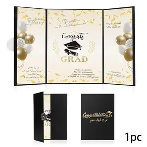 Graduation Party Decorations 2026 Black and Gold Graduation Guest Book Class of 2026 Graduation Announcements Sign in Book Signature Board Card Grad Decor Party Supplies Gradaution Stuff Accessories