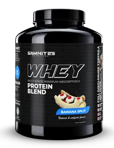 Samnites Nutrition Banana Split Whey Protein Blend 25g Protein Per Serving 27 Servings High Absorption Formula For Muscle Growth & Recovery Edible Milk