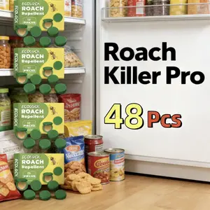 48PCS All-Indoor Cockroach Killer Ointment, Home Dorm Kitchen Fast-Acting Pest Cream, Non-Toxic Harmless Long-Lasting Roach Repellent Paste