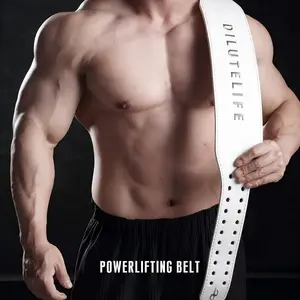 Dilutelife Fitness Waist Belt for Men & Women, Cowhide Material, Deep Squat & Hard Pull Professional Training Gear, Powerlifting Support, Weight Lifting Belt