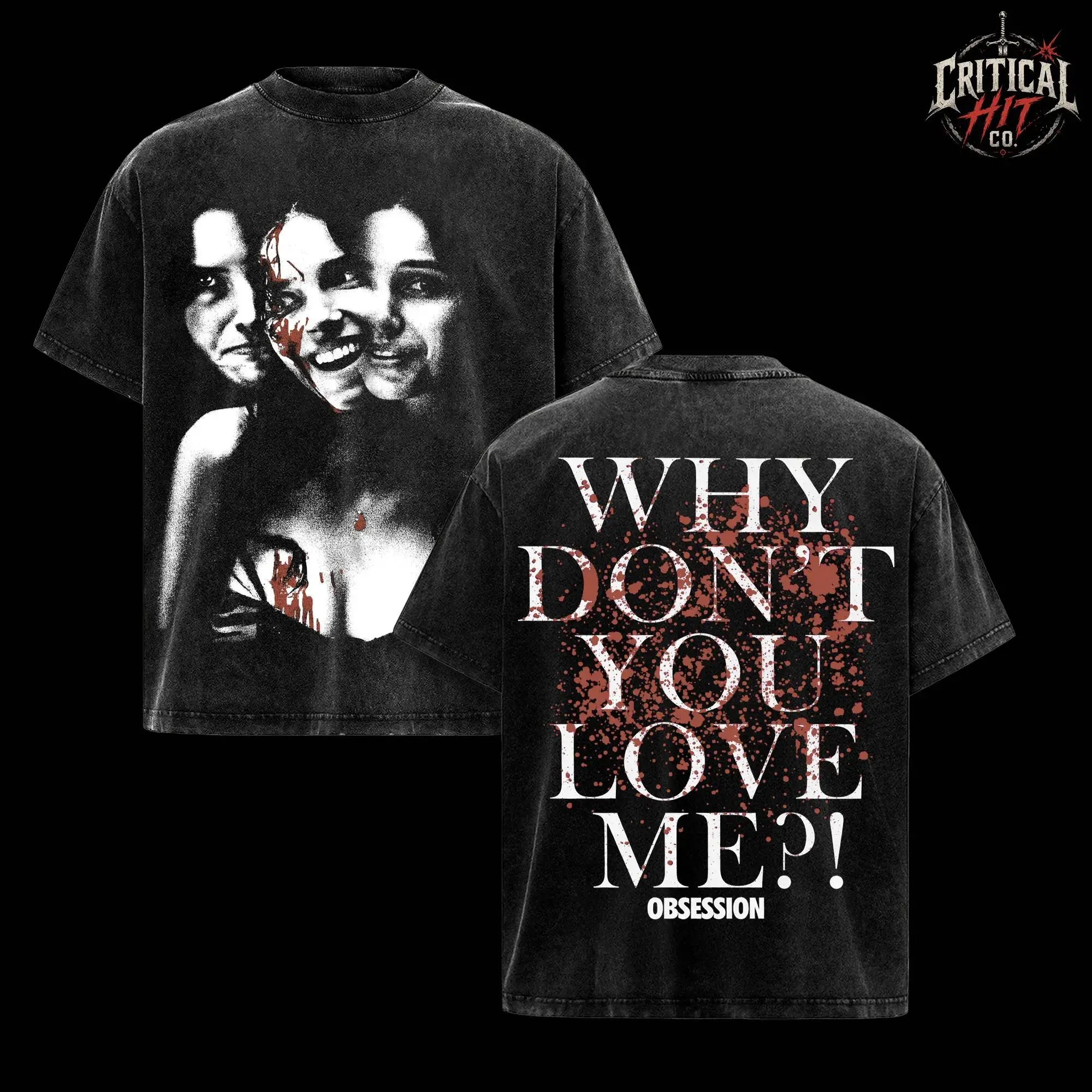 Vintage Obsession 2026 Horror Movie Acid Wash Oversized T-Shirt, Retro Slasher Film Graphic Tee, Premium Heavyweight Cotton Dark Horror Streetwear Fashion Top, Psychological Thriller Aesthetic Unisex Fan Merch, TikTok Viral Horror Washed Tee