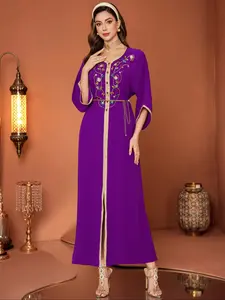 Handmade Belted Comfortable Robe, Long Sleeve Casual Wear, Soft Fabric Material, Perfect for Daily Use & Relaxing Moments