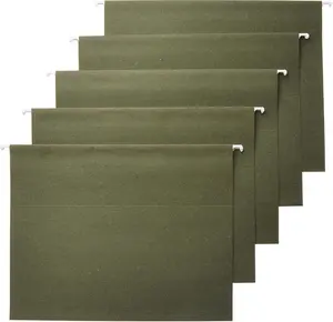 Amazon Basics Hanging Organizer File Folders for Efficient Filing, Sturdy, Adjustable Tabs, Letter Size, Pack of 25, Green