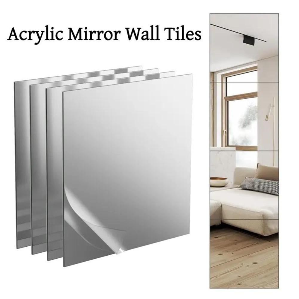 Acrylic Mirror Wall Tiles,11.82*15.72in,Self-Adhesive Flexible Frameless Design,Easy Installation,Perfect for Indoor Decoration,Bathroom Gym Yoga Studio Use.cool stuff for your bedroom