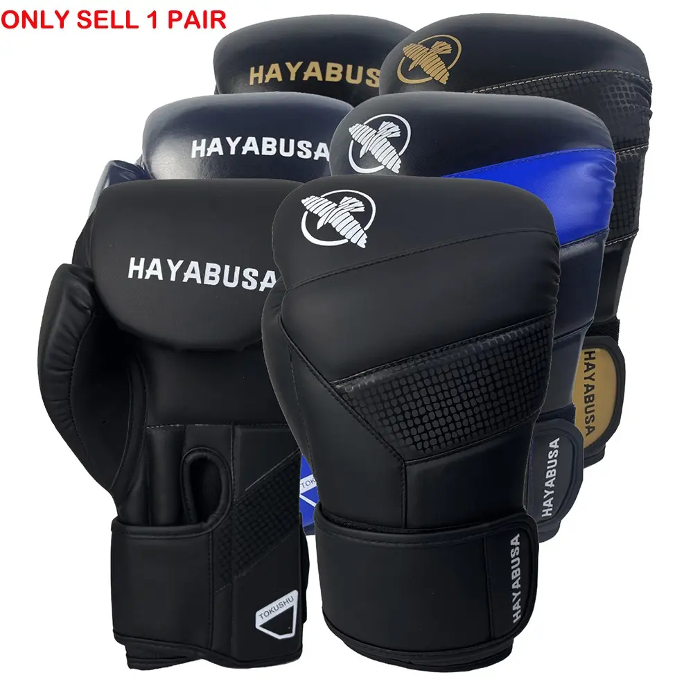 HAYA classic matte black 6OZ 8OZ boxing gloves, Thickened boxing gloves, unisex mma combat taekwondo sanda kicking punch bag gloves muay thai fighting hand protections boxing gear, Boxing equipment, UFC Gloves