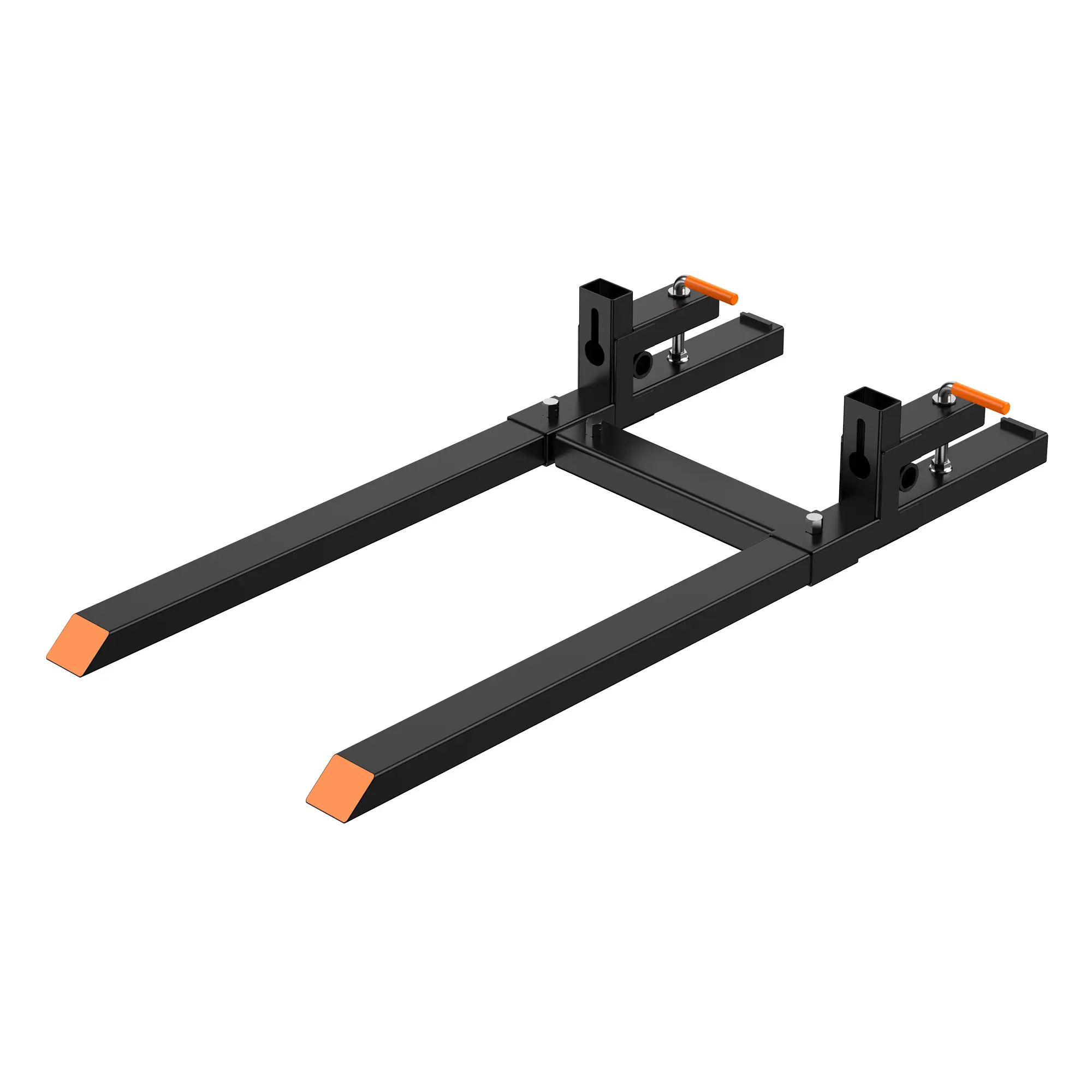 Garvee Upgraded-Heavy Duty Clamp-On Pallet Forks for Tractor Loader – 60" Forks – 4000 lbs Capacity – Quick Attach Skid Steer Fork Attachment – Adjustable Stabilizer Bar – Ideal for Material Handling and Lifting