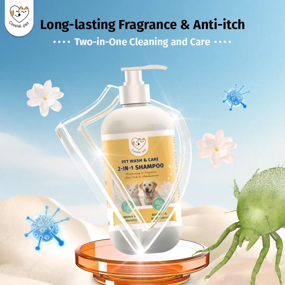 Cassiel Pet 2 in 1 Shampoo And Conditioner For Anti Tick And Flea Remover For Dogs & Cats