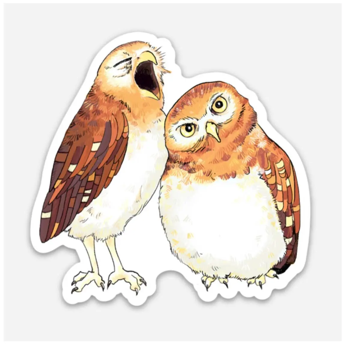 Singing owl stickers