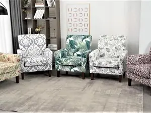 Contemporary Accent Arm Chair with Birch Wood Frame and Microfiber Upholstery, Armchair for Office and Living Room Décor, Removable Cushions