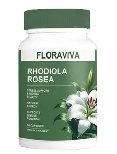 Customer's Favorite Floraviva Rhodiola Rosea Capsules - 60 Count for Stress Support Mental Clarity & Natural Energy - Supports Immune Function  Healthcare, Supplement, Edible, Fitness, Dietary, Vitamin, Bathroom