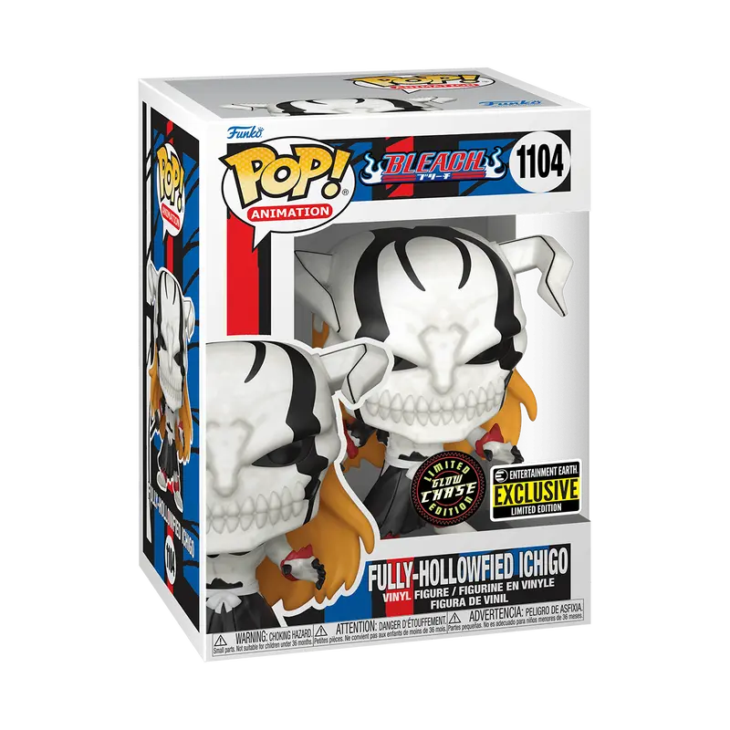 Funko Pop! Bleach - Fully-Hollowfied Ichigo (Chase) #1104 Exclusive (Sticker may vary) Collectible Pop Vinyl Figure