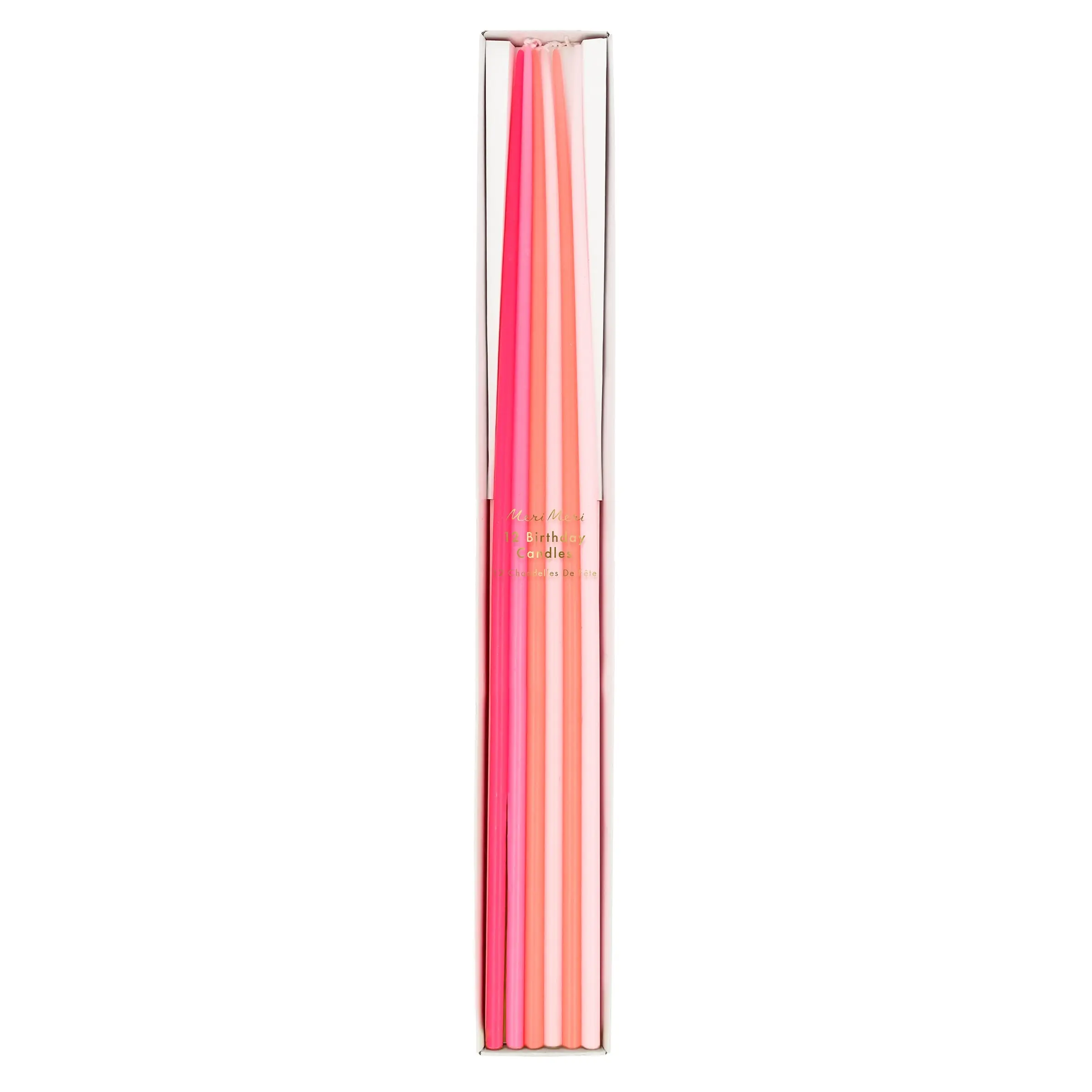 Pink Tall Tapered Candles (x 12)