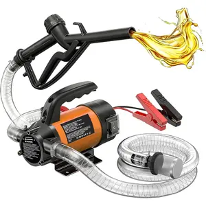 Transfer Pump Kit: 12V 13GPM Electric  Transfer Pump with  Nozzle & Hoses for  Kerosene Transformer Oil, Protable Self-Priming Pump for  Business Farm