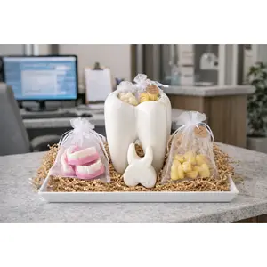 Dental Graduation Gift Box – Handmade Dentist Gift Set with Tooth Bath Bomb, Peppermint Denture Soaps & Beeswax Melts