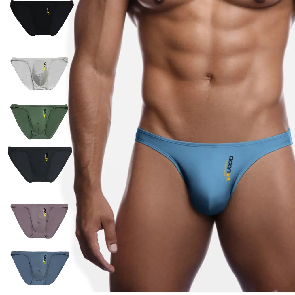 New Men's Plain Modal Briefs - Sexy Tanga Underwear, Comfortable, Breathable, Quick-Dry, Soft Male Underpants