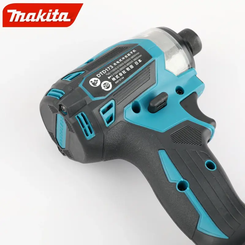 power toolsMakita Lithium Screwdriver New Dtd173 Impact Screwdriver Set Household Electric Screwdriver Electric Hand Drill gloves heavy duty hardware horizontal green meter outdoor Cordless Brushless Impact Drill