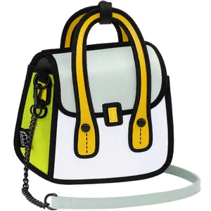 JumpFromPaper Top-Handle Junior Owl Handbag Metal Chain Bag - Kawaii Style Crossbody Bags for girls, teen, women