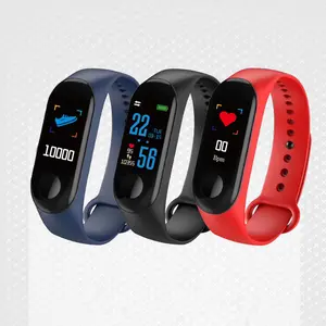 M3 Smart Bracelet TPU  Color Screen Bracelet Heart Rate Blood Pressure Bluetooth Exercise Step Meter