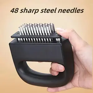 Meat Tenderizer Tool Heavy Duty 48 Stainless Steel Ultra Sharp Needle Blades for Chicken Steak Veal BBQ Kitchen Gadget Kitchenware Cutting Cooking