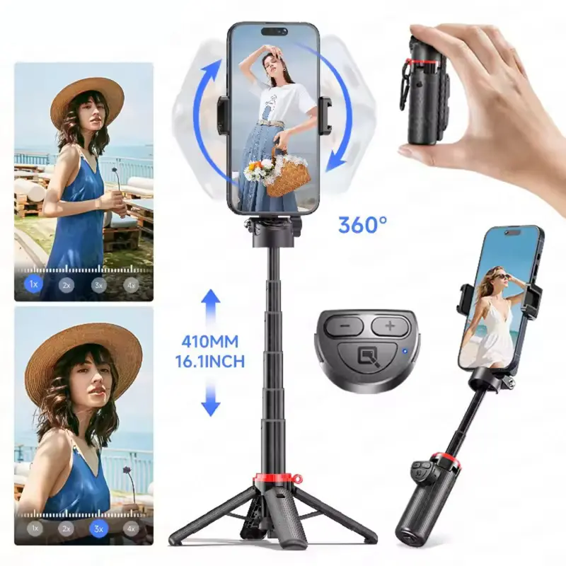 Multifunctional Mini Selfie Stick, Portable Phone Grip, Smartphone Tripod, 360 Rotation, Bluetooth-compatible Remote, Ideal for Selfies, Videos, Live Streaming