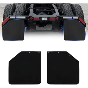 24 x 24Inch Mud Flaps for Semi Trucks TPE Tractor Trailer Heavy Duty Mudflaps Oversized Splash Guard, Cut Corner Design