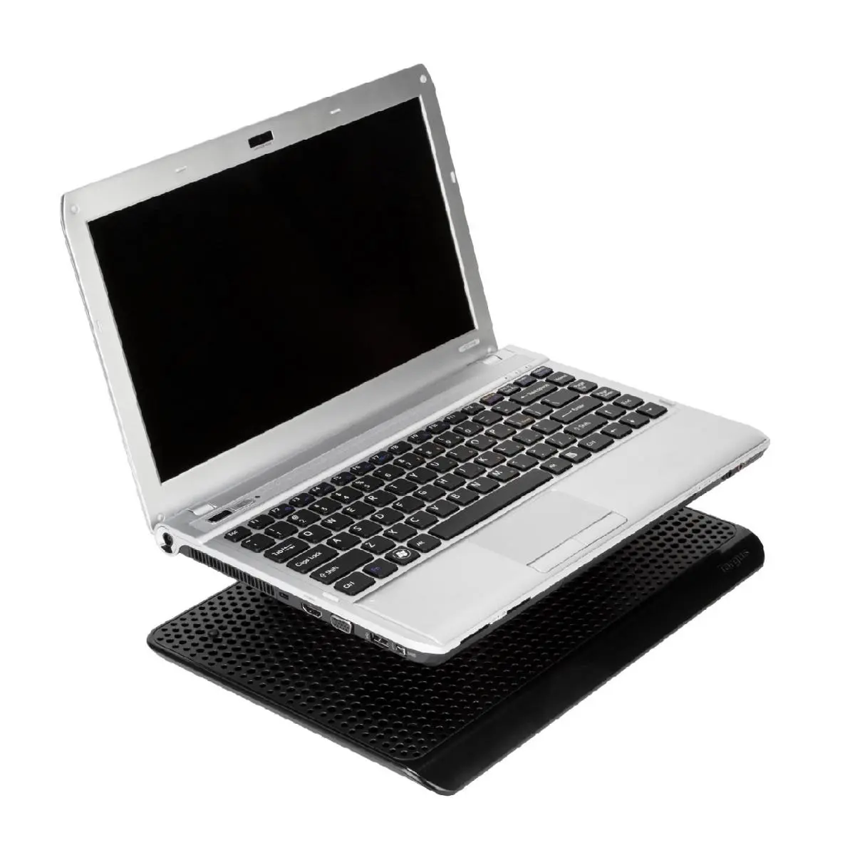 Targus AWE61US 16-in Laptop Cooling Pad - Black, USB-Powered, Dual Fans, Oversize Rubber Pads, Low-Profile Plastic Design, for Office Users, Heat Dissip, Compatible with 16 inches Laptops Computers
