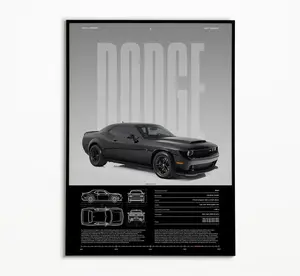 Dodge Challenger SRT Demon 170 Print | Muscle Car Poster | Super Car Print | Drag Racing Art | Car Print | Wall Art | Home Decor| Car Poster