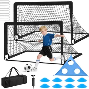 Soccer Goal, 2 of 6x4 Soccer Goals for Backyard with Soccer Net, Soccer Ball, Target, Cones, Soccer  Equipment for   Youth