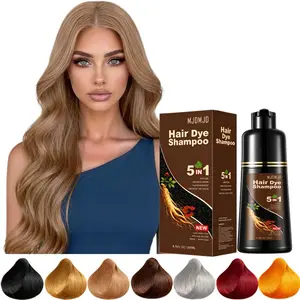 Light Brown Hair Dye Shampoo, 3-in-1 Long-Lasting Color Shampoo with Ingredients, Instant Natural Coloring for Women & Men, Easy At-Home Application, Portable Travel-Size Formula for On-the-Go Use, 6.76 Fl Oz