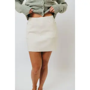 Genevieve Mini Skirt in Ivory
