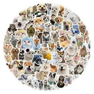 2PCS Cute Cat Sticker Pack, Kawaii Pet Waterproof Decals for Laptop, Phone, Water Bottle & Journal