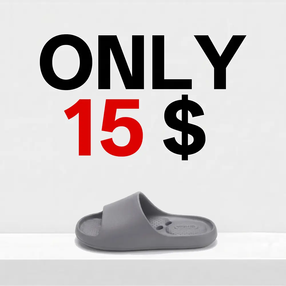 Only $15！QIMEIJIA  Men‘s Women’s Non Slip Slippers Quick Drying Bathroom Slides with Drain Holes  Foot Massage Granules for Home & Shower Lightweight Breathable Indoor/Outdoor Sandals Flipflop