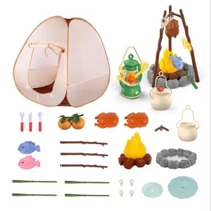 Kids Outdoor Adventure Tool Set, Realistic Camping Toy with Lights & Sounds Effects, Playing house toys, Play Tent House, Christmas Gifts, Outdoor Playset
