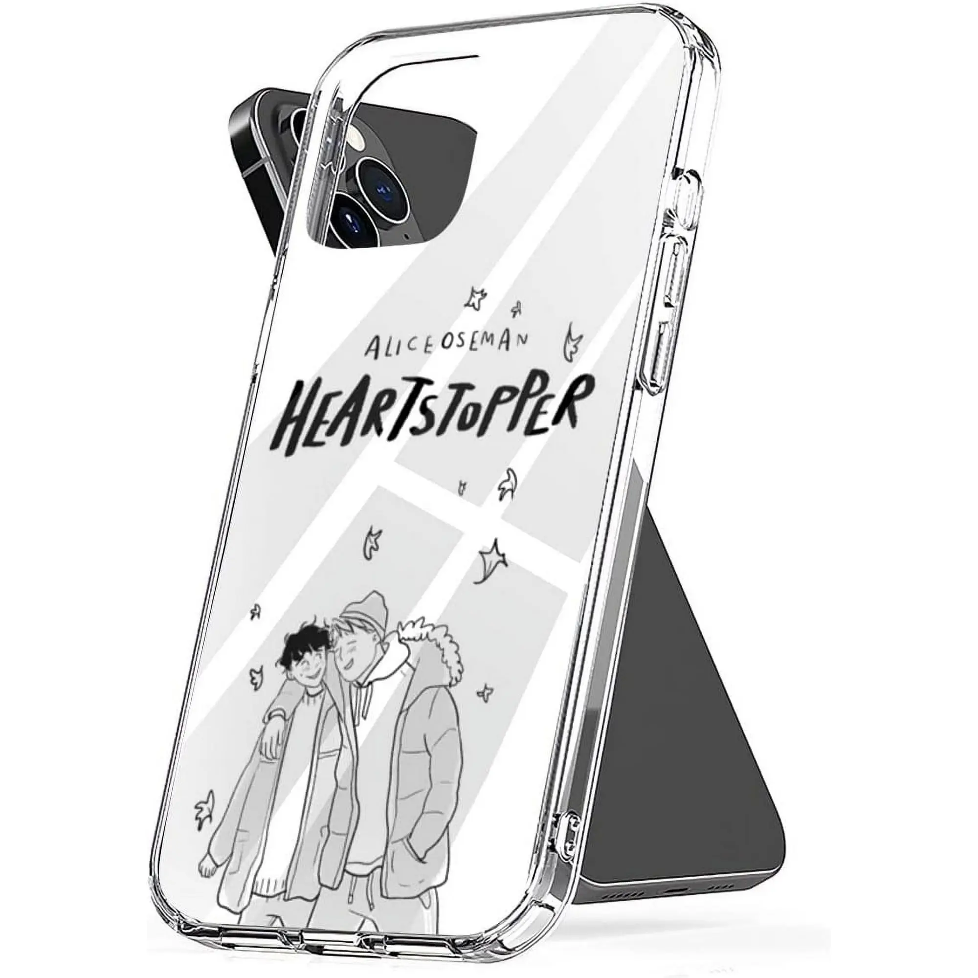 Phone Case Heartstopper TPU Cover Accessories Shockproof Transparent Compatible with iPhone SE 7 8 X XR 11 12 13 14 15 16 Plus Mini Pro Max Samsung Galaxy Note S9 S10 S20 S21 Ultra Plus Smartphone Protective