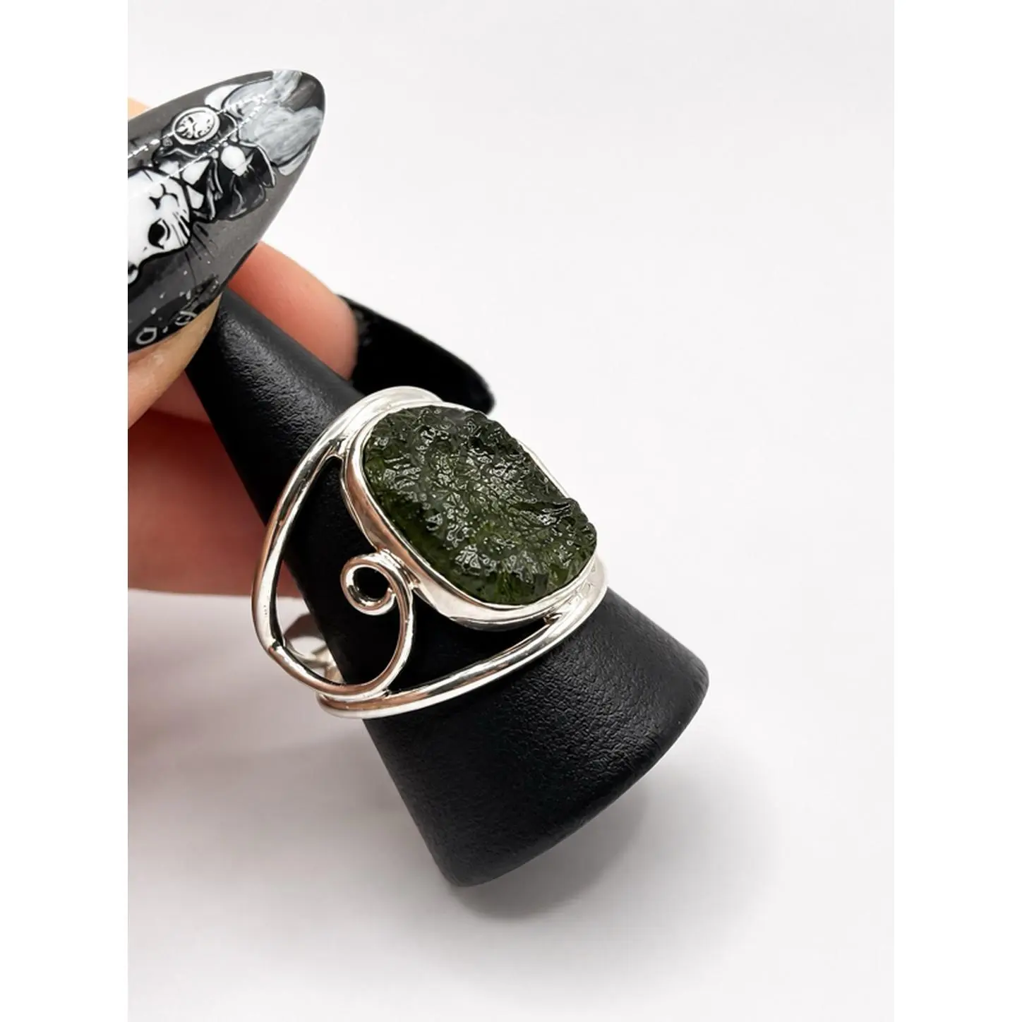 Moldavite Ring size 9 Moldavite Ring size 9