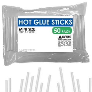Mini Hot Glue Sticks (200 Pack) - Fits Mini Glue Guns, 4" x 0.27" - Craft, Bond, Create on Wood, Metal, Glass and More - Transparent, Strong and Quick-Drying