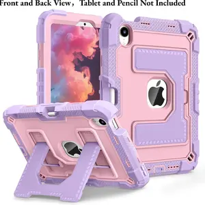 Case for iPad mini 7 (A17 Pro, 7th Generation) 2024 / iPad mini 6 (6th Gen) 8.3 Inch, Fully-Body Rugged Heavy Duty Shockproof Protective Case with Kickstand for Kids