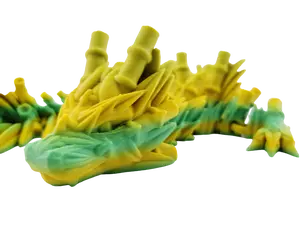 1 Articulated Bamboo Dragon - Adult Full Size - 3D Printed Fantasy Creature - Customizable Colors - Cinderwing3d