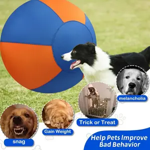 Large Dog Herding Ball – Interactive Training & Play Toy for Active Breeds, Durable Zipper Inflatable Ball for Outdoor Use