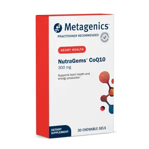 Metagenics NutraGems CoQ10 300 mg - High Absorption Antioxidant Supplement - Supports Heart Health, Energy Production & Cellular Function - Coenzyme Q10 with Lycopene - 30 Chewable Gels