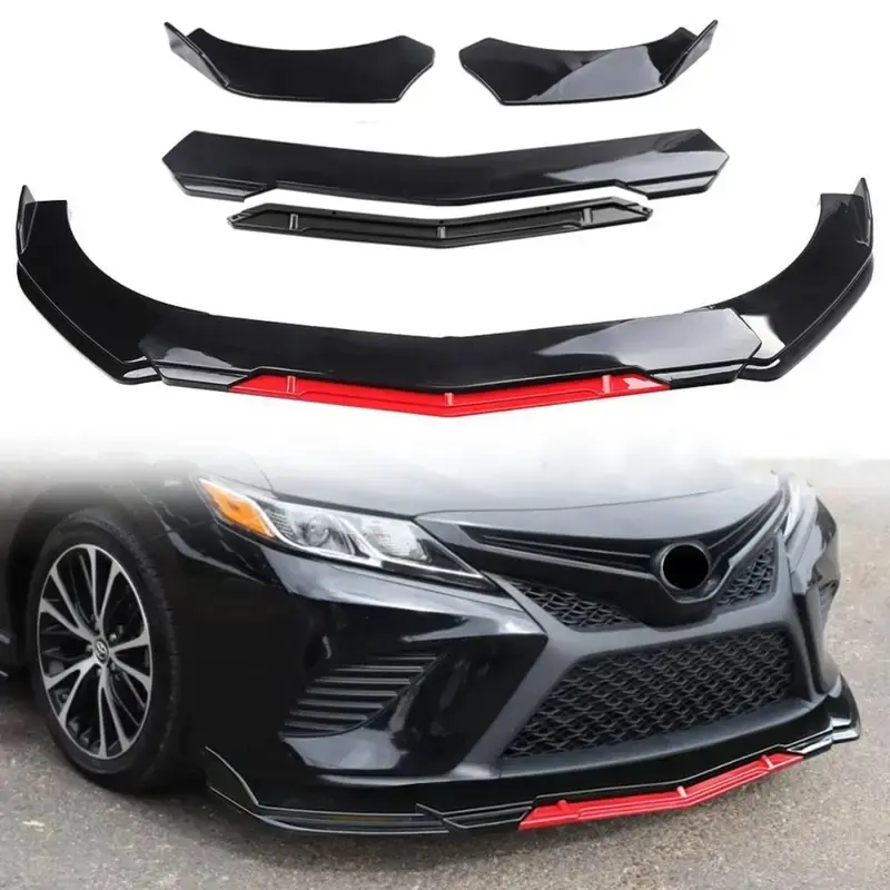 Universal Car Front Bumper lip splitter Lip Body Kit Spoiler Canard Splitter Diffuser Carbon Fiber Front Bumper Cover Lip Front Spoiler
