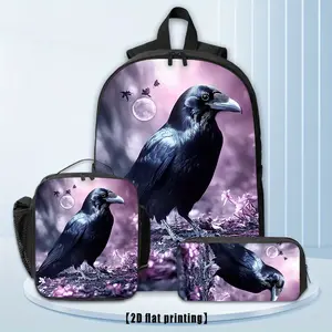 , 3pcs backpack, lunch bag pencil case, 17-inch computer backpack, lightweight hiking backpack for shopping, fitness, yoga, hiking, beach, work