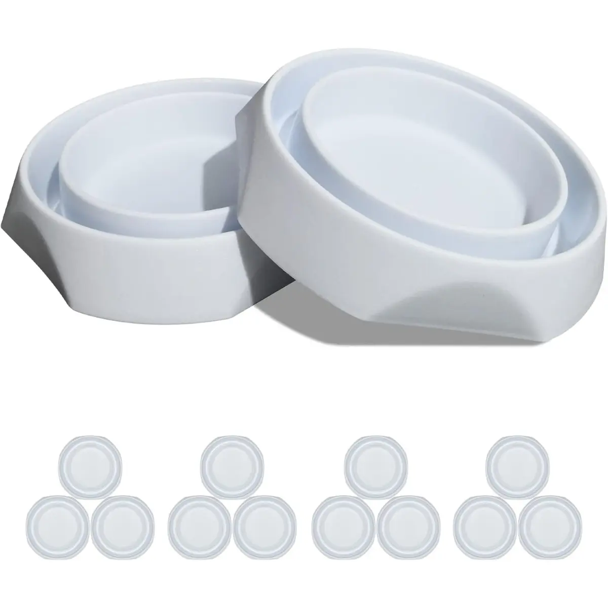Bed Bug Interceptors with Anti-Skid Pads, Bed Bug Trap, 12 Pcs (White)