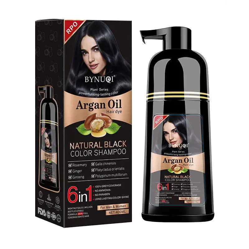 6-In-1 Hair Dye Shampoo, Quick Dyeing, Non-Sticky, Long-Lasting Natural Plant Color, Herbal & Ammonia-Free, Safe, Fruit Scent, 400ML/500ML 6-In-1 Hair Dye Shampoo, Quick Dyeing, Non-Sticky, Long-Lasting Natural Plant Color, Herbal & Ammonia-Free, Safe, Fruit Scent, 400ML/500ML