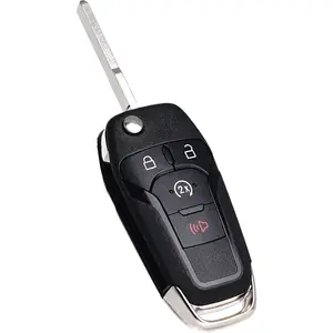 Remote Start Control Flip Key Fob Replacement Fits for Ford F-150/F150 2015-2024 F250 F350 2017-2022 Ranger 2019-2022 Bronco 2021-2022 Keyless Entry Remote Control N5F-AO8TDA 164-R8134