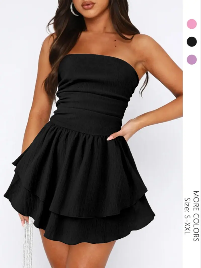 House of cbGeorgiana Strapless Stretch Cotton Fit Flare Dress - TikTok Shop